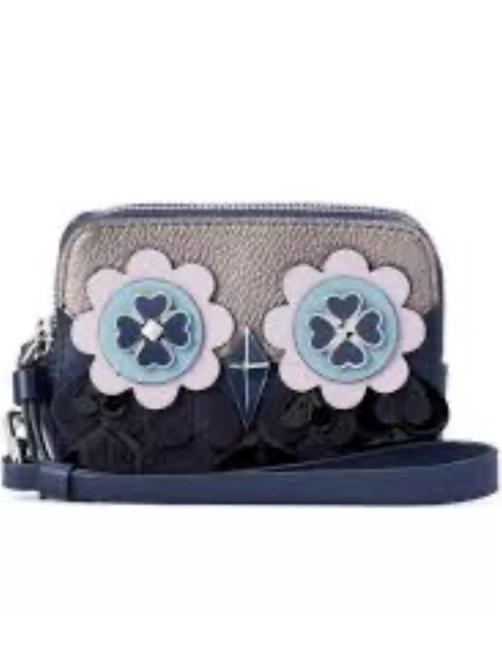 KATE SPADE CUTE KAWAII OWL DESIGN double zip WALLET wristlet WLRU5608 Rare